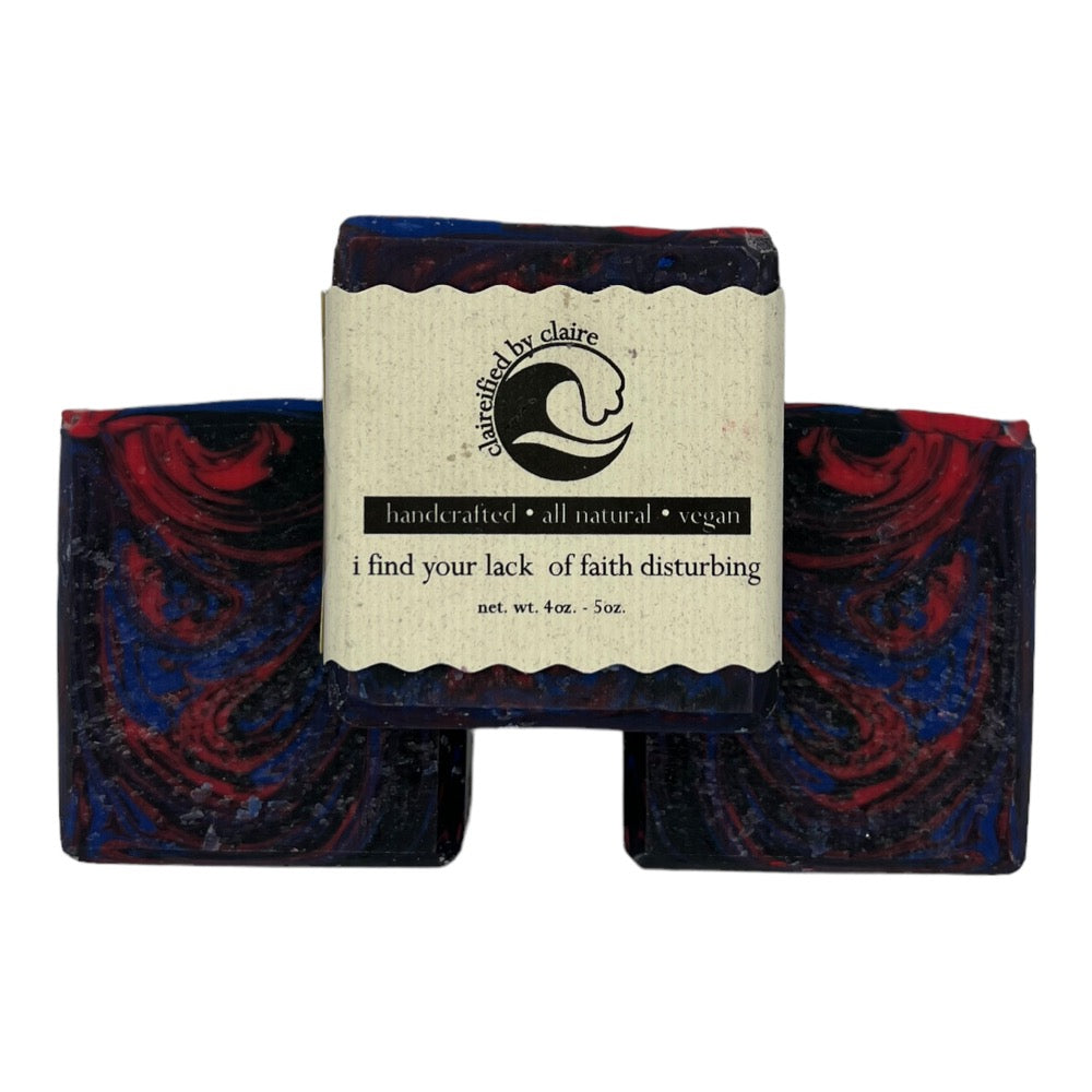 I Find your Lack of Faith Disturbing handmade soap inspired by Sith Lord Darth Vader
