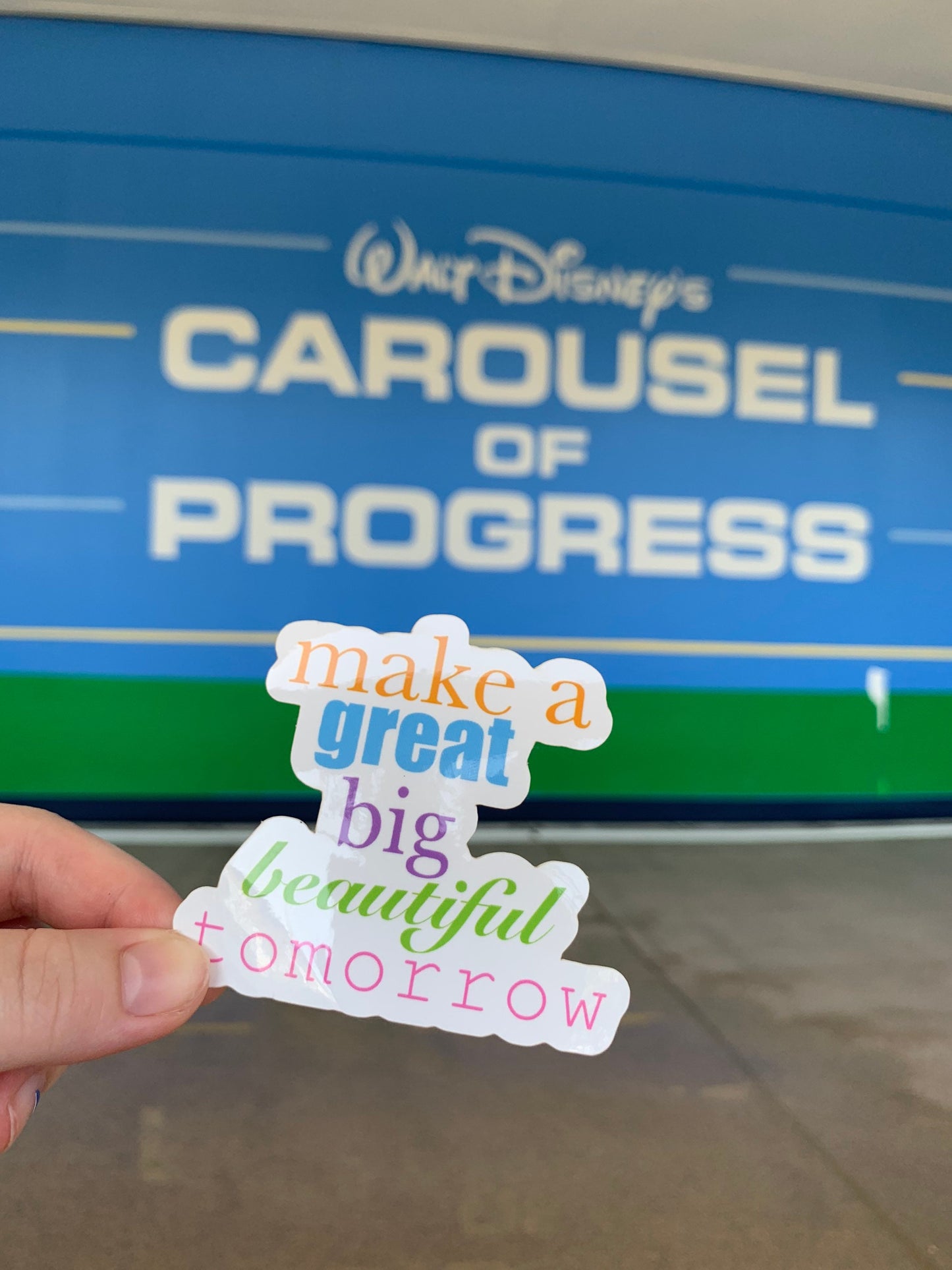 Great Big Beautiful Tomorrow Disney Sticker | Glossy | Waterproof