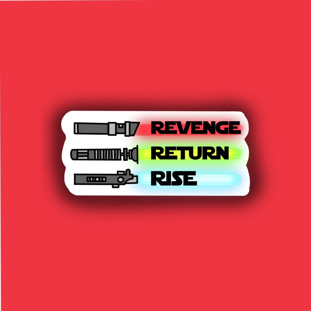Revenge, Return, Rise Sticker | Matte | Water Resistant | Star Wars | Skywalker Saga | Disney |  |
