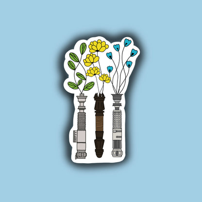 Flower Pot Lightsabers 2.0 Sticker | Water Resistant | Matte
