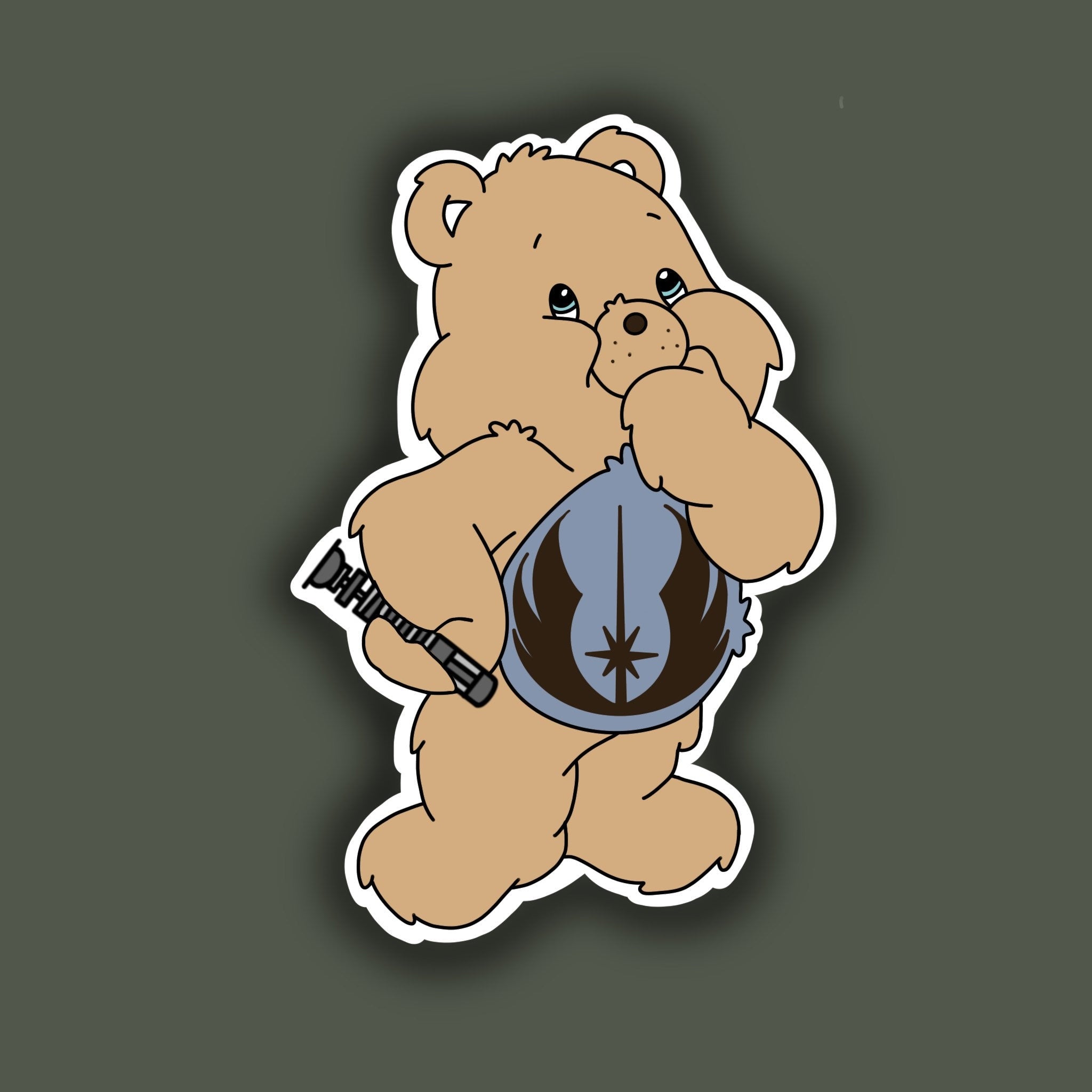 Obi Wan Kenobi Bear Sticker
