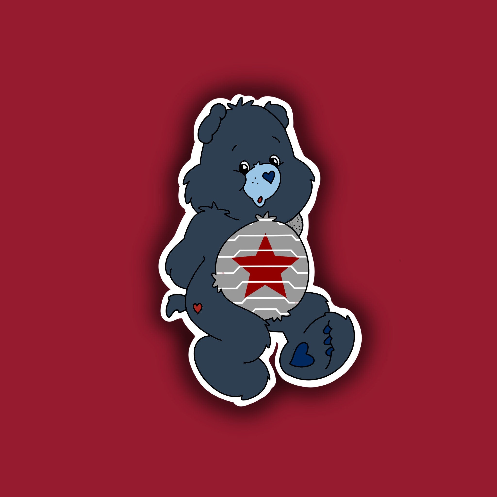 Bucky Barnes Bear Sticker