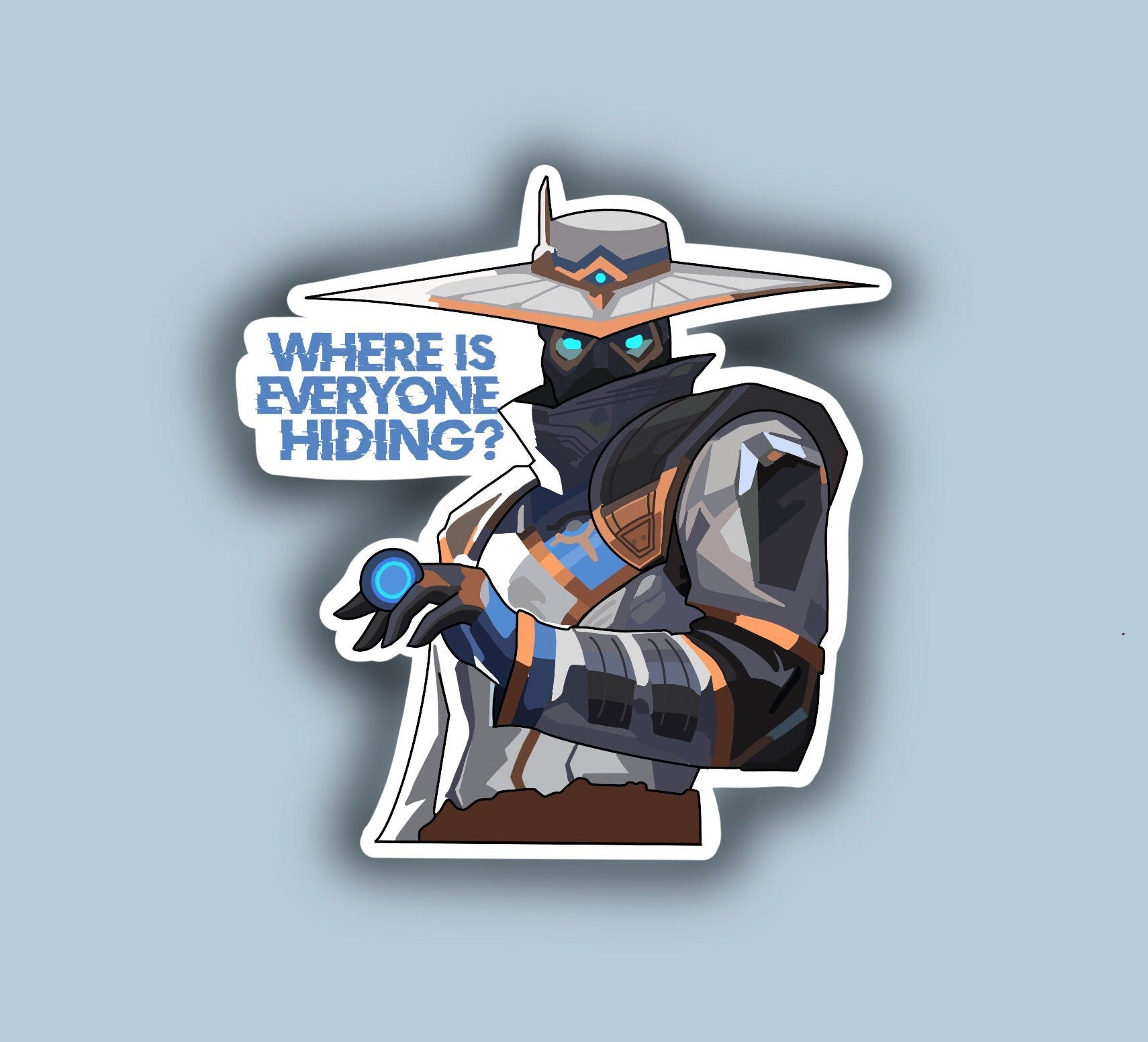 Cypher "Where is Everyone Hiding" Valorant Sticker