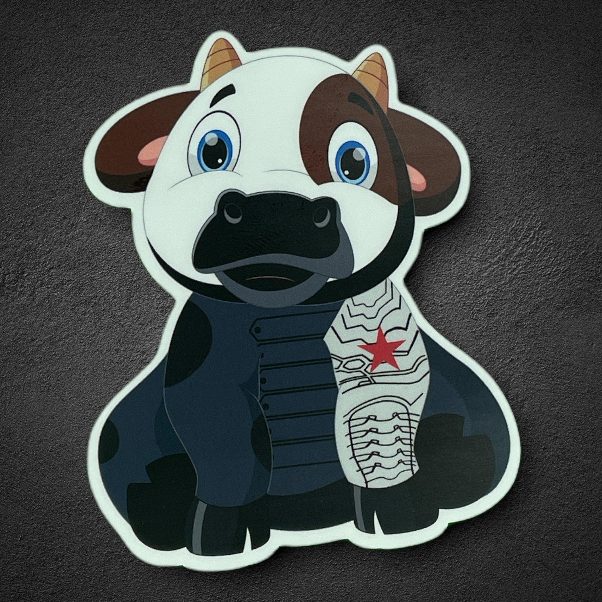 Winter Soldier/Bucky Cow Sticker