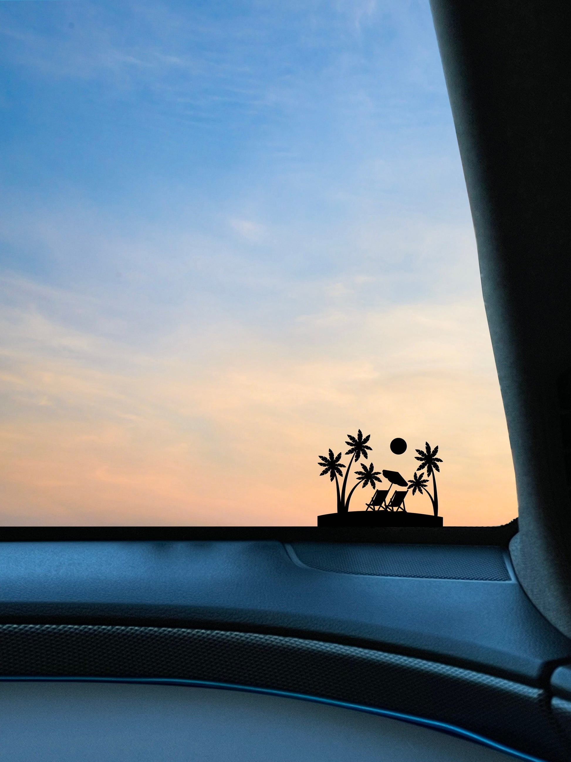 Beach Chairs Windshield Decal