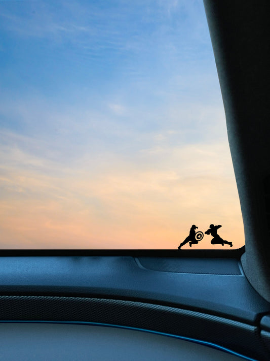 Captain America vs Ironman Inspired Windshield Decal