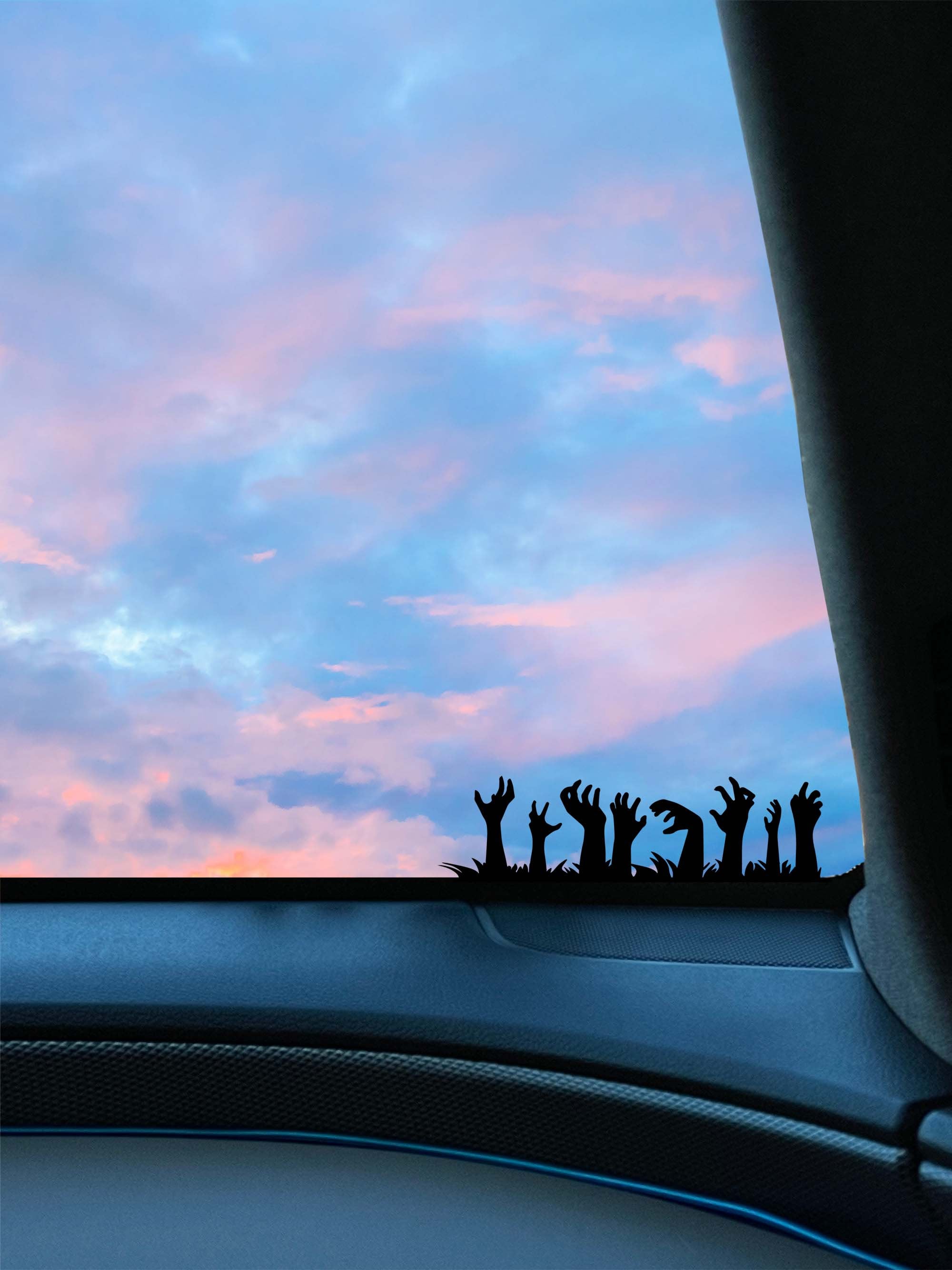 Zombie Hands Windshield Decal